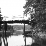 Sundet mellom Oterhei og Hulløen. Ca.1950.