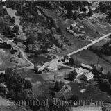 Flyfoto fra Tangen i Sannidal fra begynnelsen av 1950 tallet.