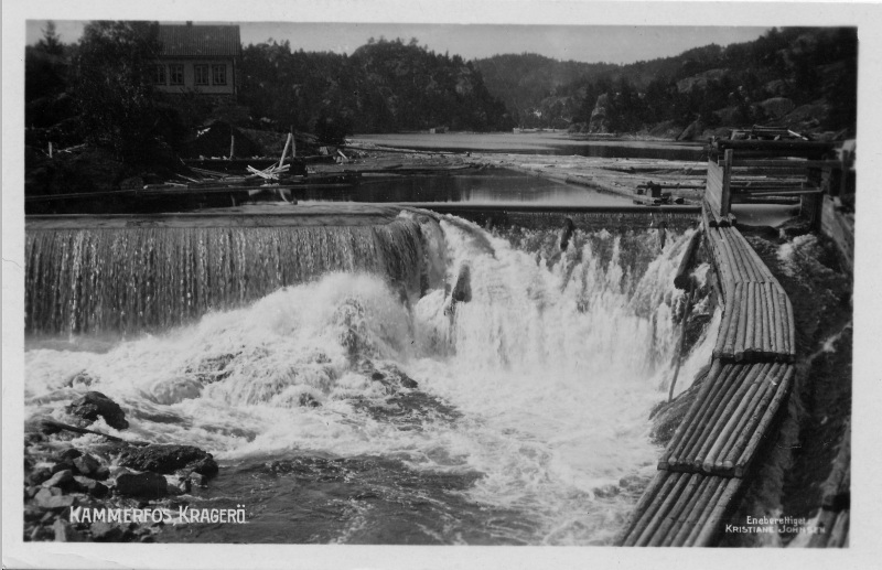 Dammen på Kammerfoss bruk 1911