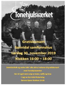 Read more about the article Gratis konsert med Tonehjulsværket 30.11